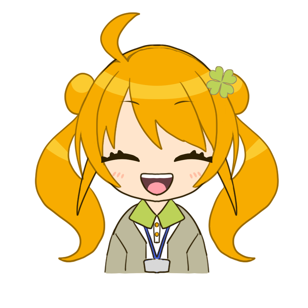 デフォルメ笑顔女キャラクター