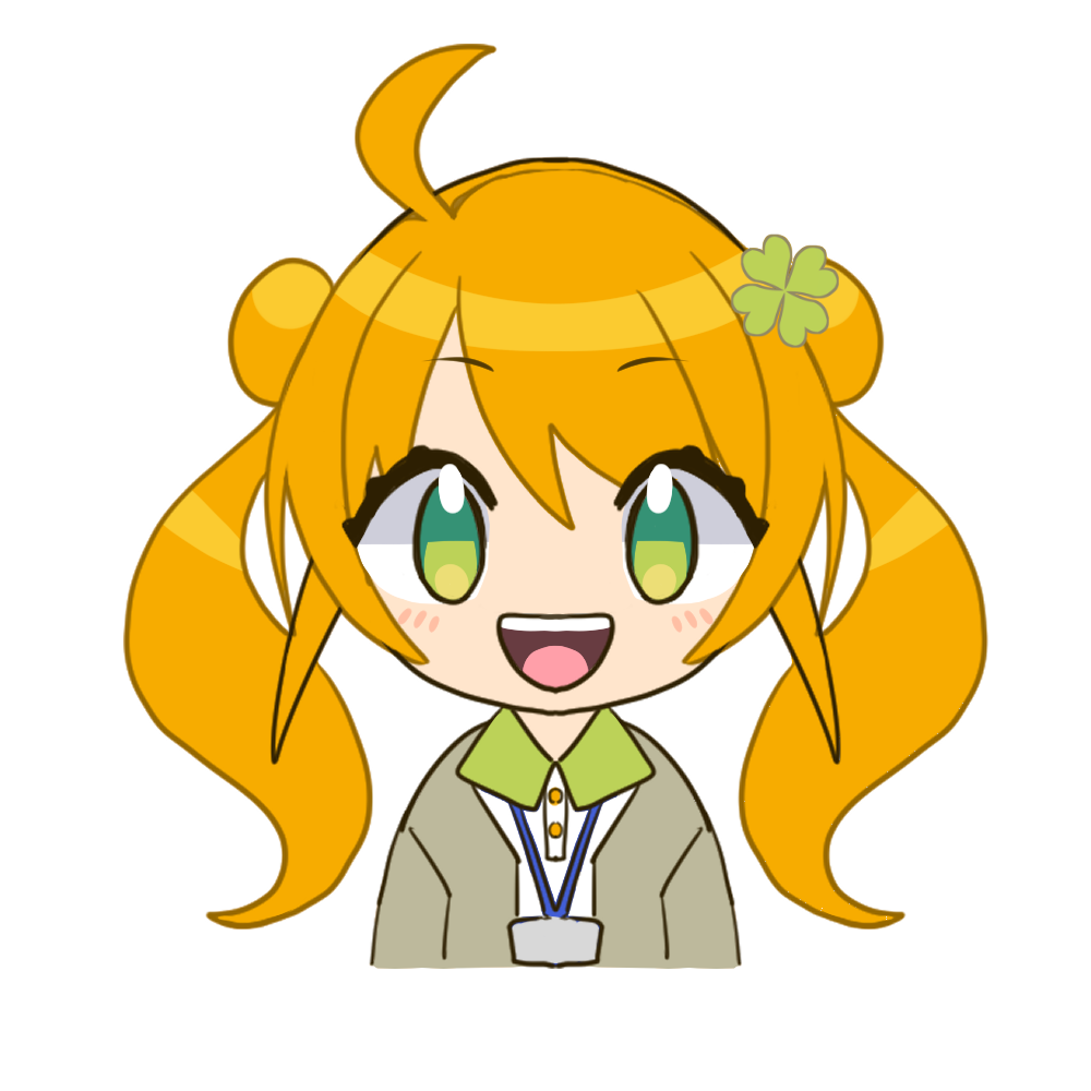 デフォルメ笑顔女キャラクター